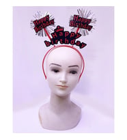Dodes Happy Birthday Neon Kırmızı Doğum Günü Tacı
