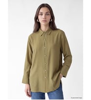 LCW Modest Haki Modal Karışımlı Kadın Gömlek Tunik
