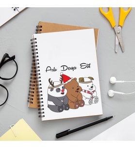 We Bears Kadar Ayılar Tasarımlı Defter Kişiye Özel
