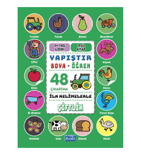 İlk Kelimelerle Çiftlik - Yapıştır-Boya-Öğren