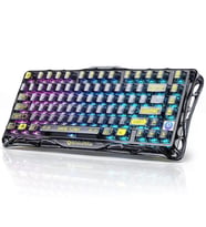 GravaStar Mercury K1 Lite RGB Kablosuz Mekanik Gaming Klavye, İngilizce Q, Transparent Black