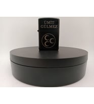 Özelleştirilebilir (Kişiye Özel) Tasarımlı Kutulu Benzinli Metal Çakmak (Siyah)