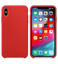 Apple iPhone XS Max Altı Açık Liquit Lansman Silikon Bayrak Kırmızısı
