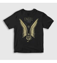 Presmono Unisex Çocuk Siyah Engel Metal Rammstein T-Shirt 521521tt