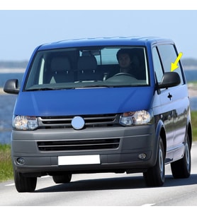 VW Transporter T6 2010-2015 Sol Dış Ayna Üst Kapağı Siyah 7E1857527F