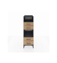 Kronos Dolap 2 Raflı 4 Çekmeceli 44x59x134 Antrasit-Çam