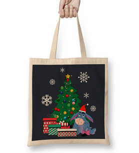 Eeyore Around The Christmas Tree Winnie The Pooh Bez Çanta Uzun Saplı