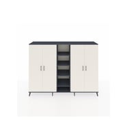 Hyperion Dolap 12 Raflı 4 Kapaklı 220x44x163 Antrasit-Aytaşı/Antrasit