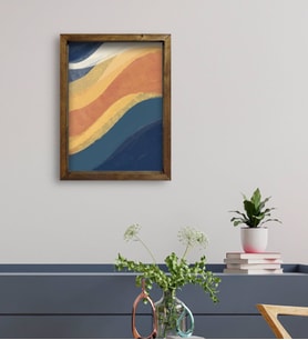 BK Gift Otel Odası Konseptli Doğal Masif Ahşap Çerçeveli Tablo 45x65cm-16