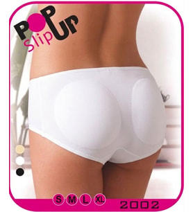 Beyaz Pop Slip Up Kadın Külot Kalça Şekillendirici Dolgulu Slip S-XL 2002