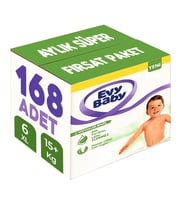 Evy Baby Bebek Bezi 6 Beden 15+ KG Ekstra large 168 Adet Aylık Süper Fırsat Pk