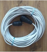 3x1.5 Ttr 30 Metre Beyaz Renk Topraklı Kauçuk Tekli Seyyar Uzatma Kablosu 100 DE 100 BAKIR