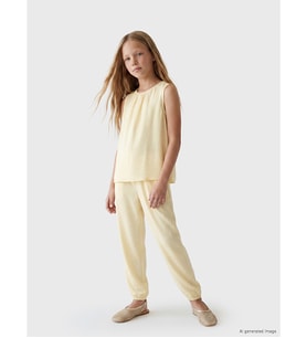 LCW Kids Sarı Kız Çocuk Jogger Pantolon