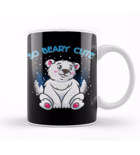 So Beary Cute Adorable Polar Bear Cub Pun Kupa Bardak Porselen