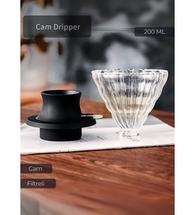 Cam Dripper Ayarlanabilir Filtreli Kahve Çekirdeği Ayrıştırma 200 ml