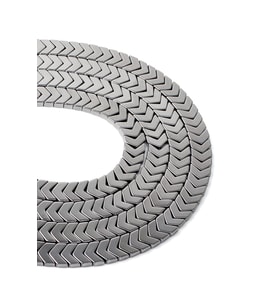 8X3 MM Gümüş Renkli Çavuş Hematit Taşı Dizi