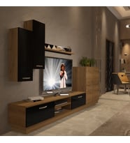 Decoraktiv Eko 6B Mdf Dvd Tv Ünitesi Tv Sehpası - Pera Siyah (Pera - Siyah)