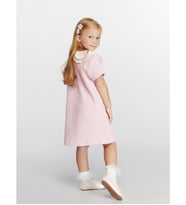LCW Kids Pembe Bebe Yaka Ekose Kız Çocuk Elbise