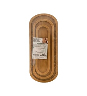 Northcity Bambu Uzun Oval 3 Parça Sunum Tepsisi