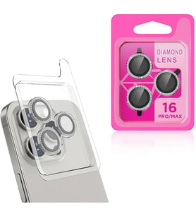 Apple İle Uyumlu iPhone 16 Pro iPhone 16 Pro Max CL-06 Kamera Lens Koruyucu Titanyum-Gri
