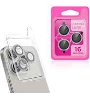 Apple İle Uyumlu iPhone 16 Pro iPhone 16 Pro Max CL-06 Kamera Lens Koruyucu Titanyum-Gri