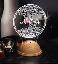 Happy Mother's Day İşlemeli Anneler Günü Hediyesi Gece Lambası