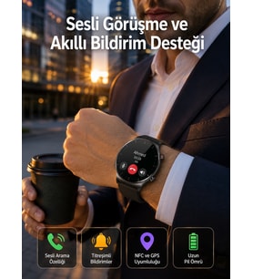 Akıllı Saat Adımsayar Nabız Ölçer Titreşim Özellikli Çağrı Cevaplama Sosyal Medya Yeni Nesil