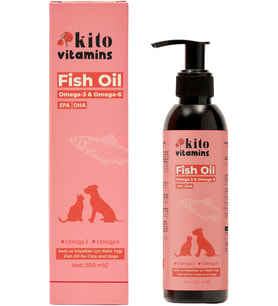 Balık Yağı 200 ml (Kedi ve Köpekler için Omega 3 & 6 İçerikli Deri, Tüy, Eklem ve Kalp Sağlığı Destekleyici Balık Yağı)