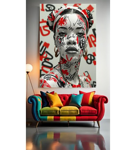 MODERN SANAT MODEL V11 Ev Duvar Salon Güzellik Salonu Ofis Dükkan Dekarasyon Kanvas Tablo (Çok Renkli)