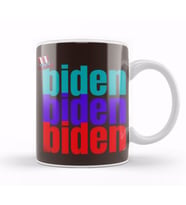 democrat joe biden 2024 Election   Vintage Retro Rainbow Style Kupa Bardak Porselen