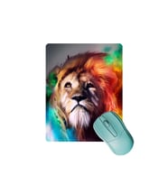 SonicTouch Aslanlı Pürüzsüz Yüzey  Kaymaz Taban Gamer Oyuncu Masaüstü Dikişsiz Mouse Pad 17x21cm (Sarı)