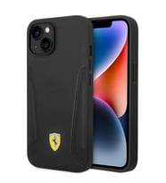 Apple iPhone 14 Plus Kılıf Ferrari Orjinal Lisanslı M-safe Şarj Özellikli Deri Kenarları Damgalı Diz