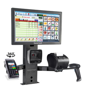 DemirSoft Kasiyer Standı - Masaüstü POS Tutucu Yazarkasa Pos Tutucu