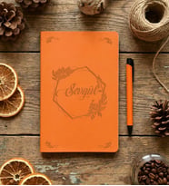 Kişiye Özel İsim Yazılı Defter Doğum Günü Hediyesi (Turuncu)