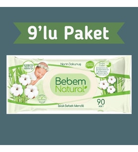 Bebem Natural Islak Havlu Mendil 90x9 810 Yaprak
