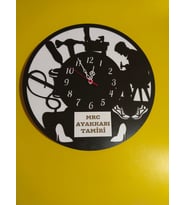 AYAKKABI TAMİRCİ VE SATIŞ MODERN AHŞAP DUVAR SAATİ SAĞLAM **ÇOK ŞIK** ve BİRARADA..NO:35