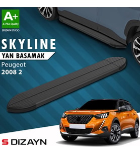 S-Dizayn Peugeot 2008 2 Skyline Siyah Yan Basamak 183 Cm 2020 Üzeri A+ Kalite