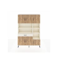 Arges Dolap 10 Raflı Tek Çekmeceli 6 Kapaklı 132x30x195 Aytaşı-Çam/Aytaşı
