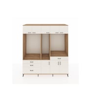 Kronos Dolap 8 Raflı 4 Çekmeceli 3 Askılı 220x59x243 Çam-Aytaşı/Aytaşı