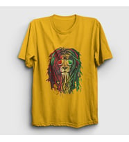Presmono Unisex Sarı Lion Bob Marley T-Shirt 265000tt (Sarı)