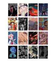 Anime Retro Pul Koleksiyonu Sticker Seti (16 Adet)