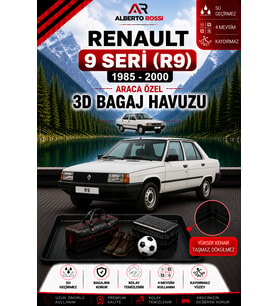 Renault 9 Seri (R9) 1985 - 2000 Araca Özel 3D Bagaj Havuzu
