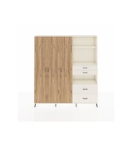 Arges Dolap 12 Raflı 4 Çekmeceli Tek Askılı 220x30x243 Aytaşı-Çam/Aytaşı