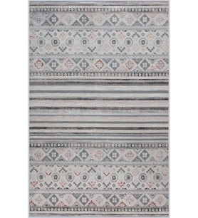 Eliana Home Baskılı, Yıkanabilir Kaymaz Taban Salon Halısı LNA1446 100x150 cm (Gri)
