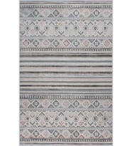Eliana Home Baskılı, Yıkanabilir Kaymaz Taban Salon Halısı LNA1446 100x150 cm (Gri)