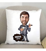 Kişiye Özel Patron Karikatürlü Yastık