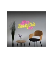 Beauty Club Yazılı ve Şekilli Neon Tabela