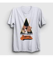 Presmono Unisex Beyaz Cover Film Otomatik Portakal A Clockwork Orange T-Shirt 242038tt