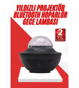 Masa ve Gece Lambası Renkli Projektör Işıklı Disko Topu Bluetooth Hoparlör