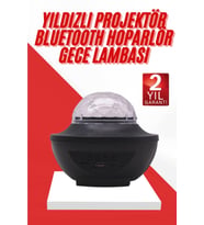 Masa ve Gece Lambası Renkli Projektör Işıklı Disko Topu Bluetooth Hoparlör